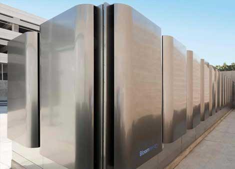 Gros plan sur un Energy Server Bloom Energy, pile à combustible à oxyde solide